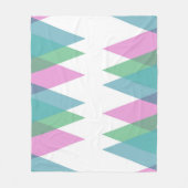 Couverture Polaire Triangles rose et vert (Devant)