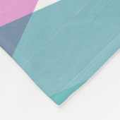 Couverture Polaire Triangles rose et vert (Coin)