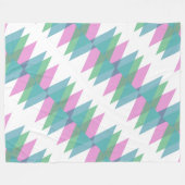 Couverture Polaire Triangles rose et vert (Devant (Horizontal))