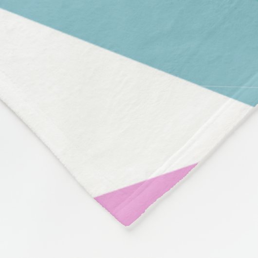 Couverture Polaire Triangles rose et vert (Coin)