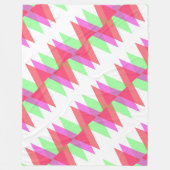 Couverture Polaire Triangles rouge et vert (Devant)