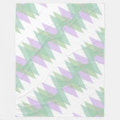 Couverture Polaire Triangles vert et lilas (Devant)