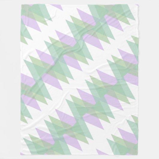 Couverture Polaire Triangles vert et lilas (Devant)