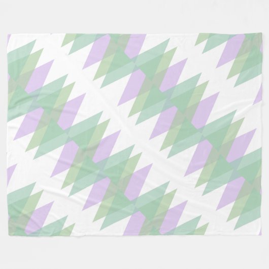 Couverture Polaire Triangles vert et lilas (Devant (Horizontal))
