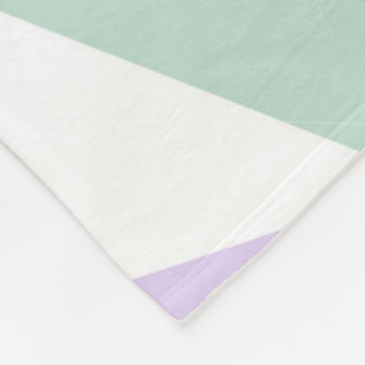 Couverture Polaire Triangles vert et lilas (Coin)