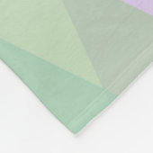 Couverture Polaire Triangles vert et lilas (Coin)