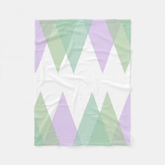 Couverture Polaire Triangles vert et lilas (Devant)