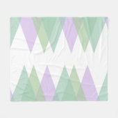 Couverture Polaire Triangles vert et lilas (Devant (Horizontal))
