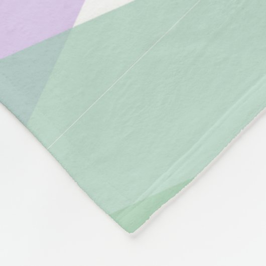 Couverture Polaire Triangles vert et lilas (Coin)