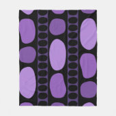 Couverture Polaire Tribal Art Rock Pattern Black Purple (Devant)