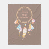 Couverture Polaire Tribal Dreamcatcher Boho Citation Brown (Devant)