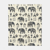Couverture Polaire Tribal Elephant Boho Pattern (1) (Devant)