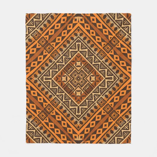 Couverture Polaire Tribal ethnique textile motif style africain (Devant)