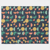 Couverture Polaire Tribal géométrique moderne rétro (Devant (Horizontal))