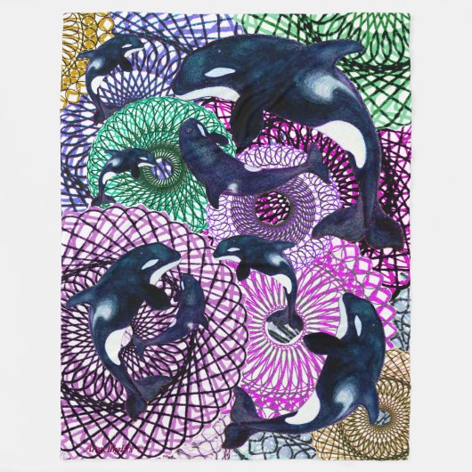 Couverture Polaire Tribal Orca (Devant)