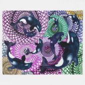 Couverture Polaire Tribal Orca (Devant (Horizontal))