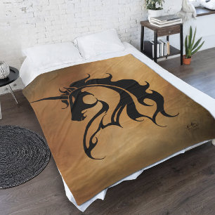 Couverture Polaire Tribal Stone Unicorn