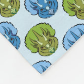 Couverture Polaire Tricératops Bleu et Vert Cute Dinosaur Motif (Coin)