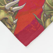 Couverture Polaire Tricératops Noël En Rouge (Coin)