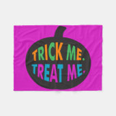 Couverture Polaire Trick Me Traite, Halloween Multi-Couleur (Devant (Horizontal))