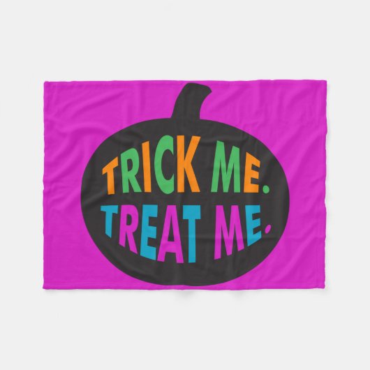 Couverture Polaire Trick Me Traite, Halloween Multi-Couleur (Devant (Horizontal))