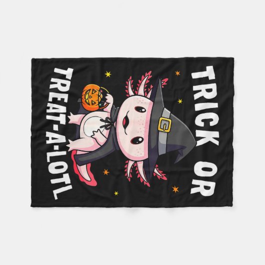 Couverture Polaire Trick Or Treat A Lotl Axolotl Halloween Costume Wi (Devant (Horizontal))