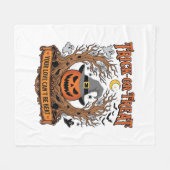 Couverture Polaire Trick Or Treat Halloween Citrouille Sorcière Chape (Devant (Horizontal))