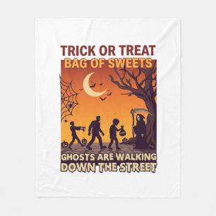 Couverture Polaire Trick Or Treat Halloween Zombies Grim Reaper Citro