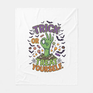 Couverture Polaire Trick Or Treat Yourself Zombie Hand Halloween Bonb