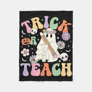 Couverture Polaire Trick Ou Enseigner Cute Enseignant Halloween Flora