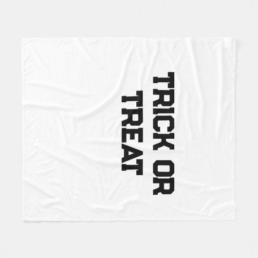 Couverture Polaire Trick ou. Traiter Halloween éffrayant noir simple (Devant (Horizontal))