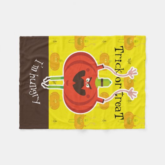 Couverture Polaire Trick ou traiter j'ai faim (Devant (Horizontal))