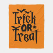 Couverture Polaire Trick ou Treat with Bats and Spider Halloween (Devant)