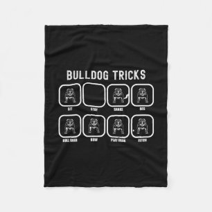 Couverture Polaire Tricks - Fun Bulldog Training Favoris