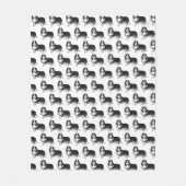 Couverture Polaire Tricolor Rough Collie mignon Motif de dessin (Devant)