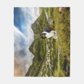 Couverture Polaire Tricolore Collie w. Lamb and Sheep - Personnalisé (Devant)