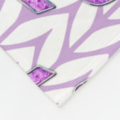 Couverture Polaire Tricot de sensibilisation au ruban rose cristal (Coin)