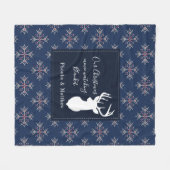 Couverture Polaire Tricot personnalisé Motif Noël (Devant (Horizontal))