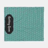 Couverture Polaire Tricot Queen Needles Motif +Étiquette Turquoise +  (Devant (Horizontal))