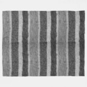 Couverture Polaire tricoté à la main rétro rayures noir et blanc (Devant (Horizontal))