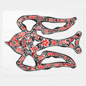 Couverture Polaire Trident de l'emblème national ukrainien tryzub sty (Devant (Horizontal))