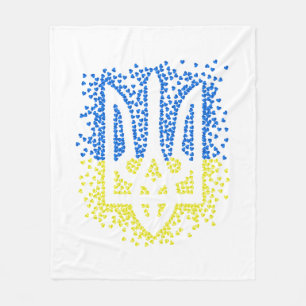 Couverture Polaire Trident de l'emblème ukrainien tryzub dispersant l