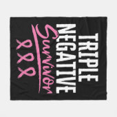 Couverture Polaire Triple cancer du sein de survivant négatif TNBC (Devant (Horizontal))