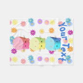 Couverture Polaire Triple Cute Kawaii Hamsters Personnalisé (Devant (Horizontal))