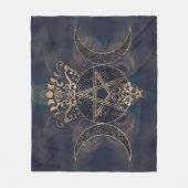Couverture Polaire Triple Moon - Triple Goddess Gold and Purple (Devant)