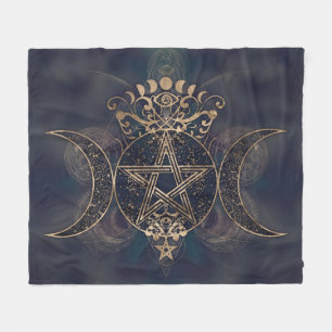 Couverture Polaire Triple Moon - Triple Goddess Gold and Purple