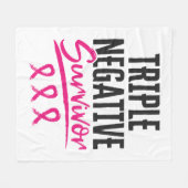 Couverture Polaire Triple survivant négatif TNBC Cancer du sein (Devant (Horizontal))