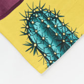 Couverture Polaire Trippy Cactus Motif Jaune bizarre Psychedélique (Coin)