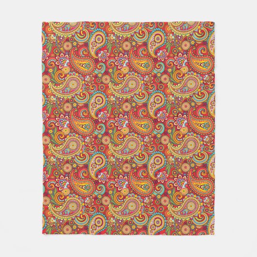 Couverture Polaire Trippy Hippy Paisley Fleece Blanket (Devant)