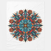 Couverture Polaire Trippy Psychedelic Super champignon Mandala Eyes (Devant)